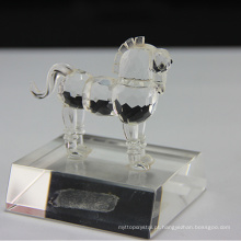 Figurines de cristal naturais do cavalo para a decoração